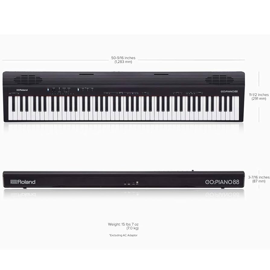 美品✨ Roland GO:Piano 88 電子キーボード ピアノ スタンド付 Amazon | Roland GO:PIANO88 電子ピアノ セミウェイト88鍵盤